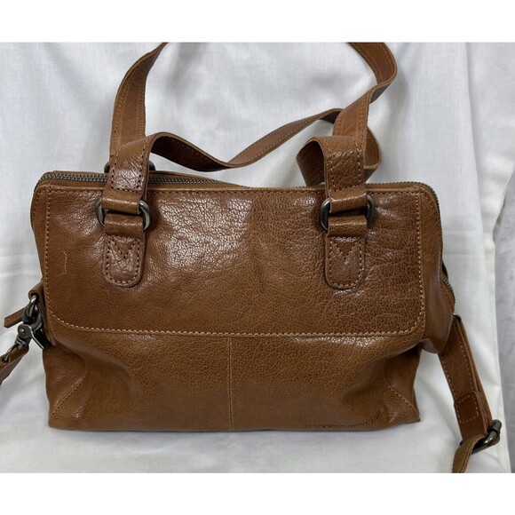 Spikes & Sparrow Handbag Crossbody 100% Leather Camel NEW (scuffs) - Picture 4 of 12